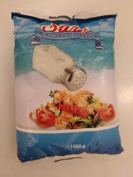 30 Pungi Sare de masă Extrafină iodată. Toate la 65 lei.