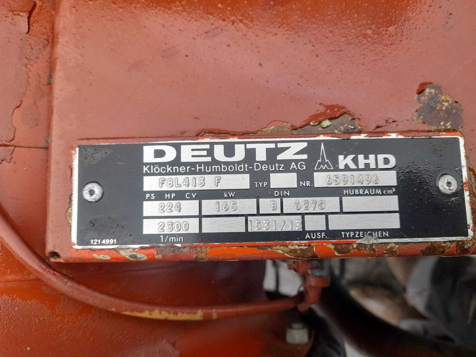 Motor Deutz F8L413 F , 165 kw
