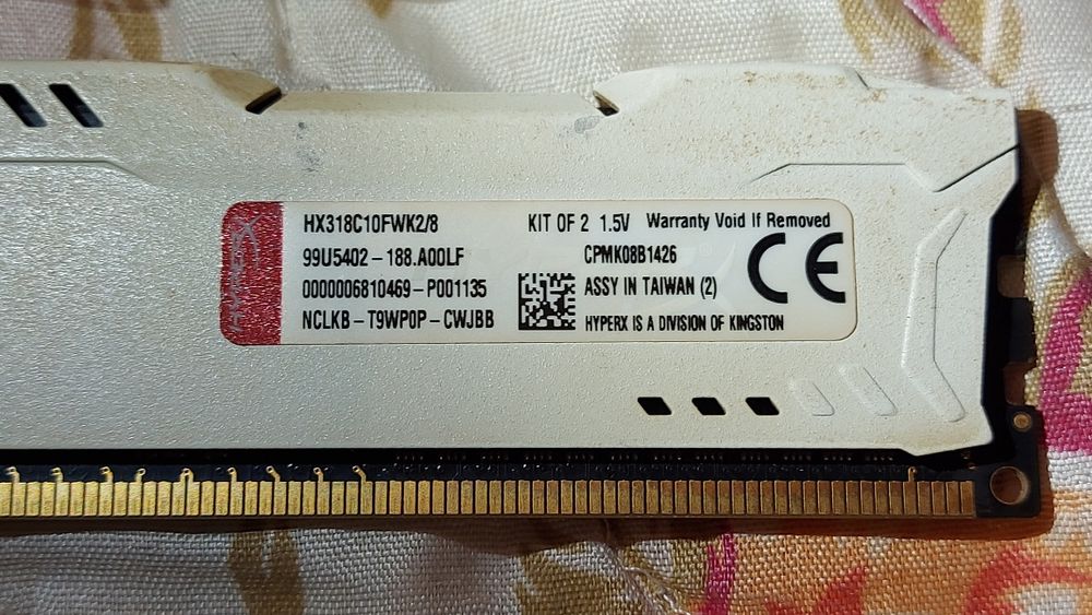 Ram Ddr3 Kingston 8gb Hyper X Fury / Ddr1Kingmax 2x512mb 256mb