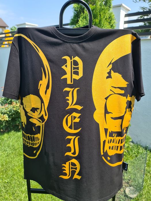 Reducere-Promotie-Discount-Oferta-Tricou-Philipp-Plein-PP-Model-Nou-Bumbac-Calitate-Premium-Poze-Reale-M-L-Stoc