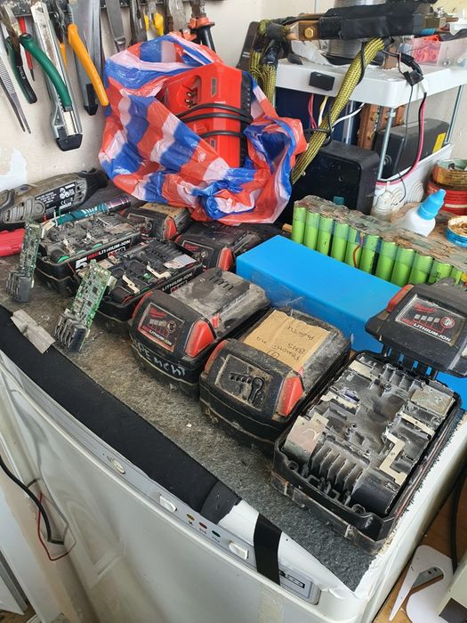 ремонт на батерии Makita LXT,Bosch, milwaukee M18