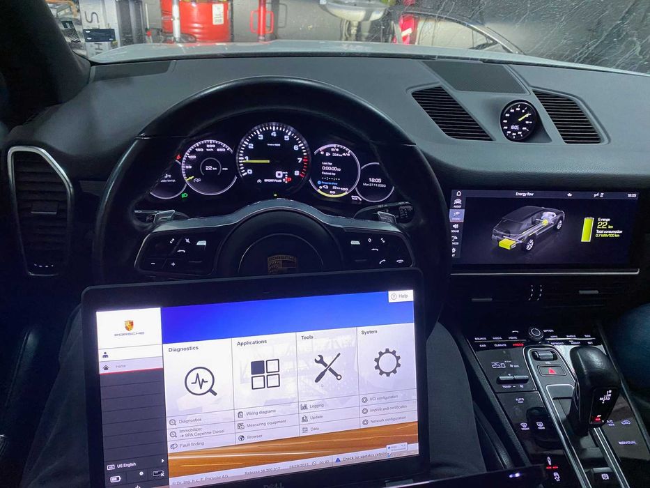 Диагностика, програмиране, кодиране и адаптация с PORSCHE PIWIS 3