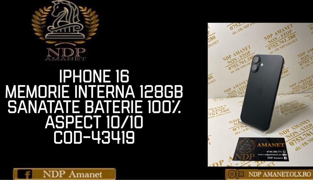 NDP Amanet Braila Iphone 16 Plus (43421)