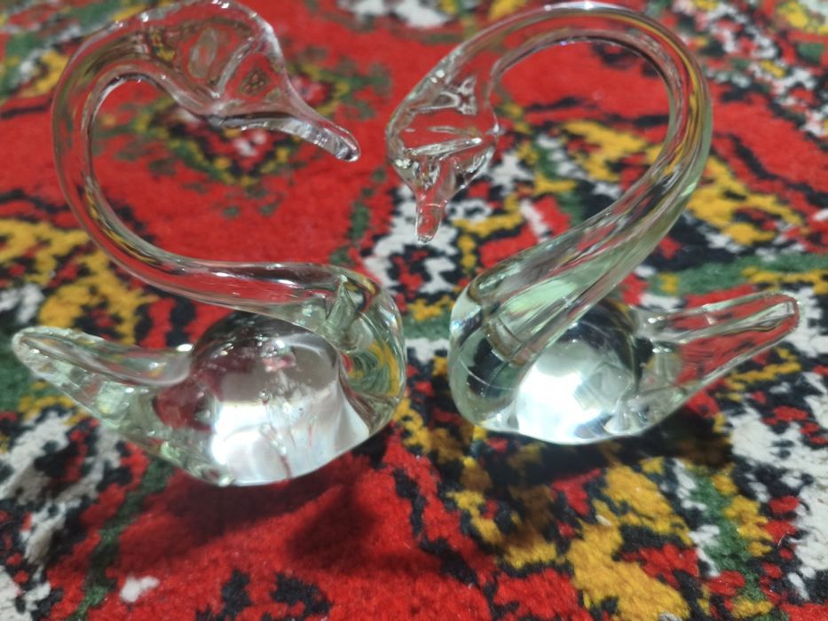 Лебеди из стекла, 5 шт
