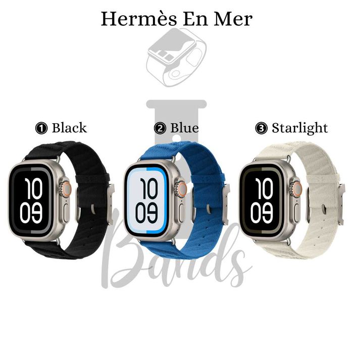 Hermès En Mer каишка за Apple Watch ULTRA/SE/11/10/9/8/7/6/5/4/3