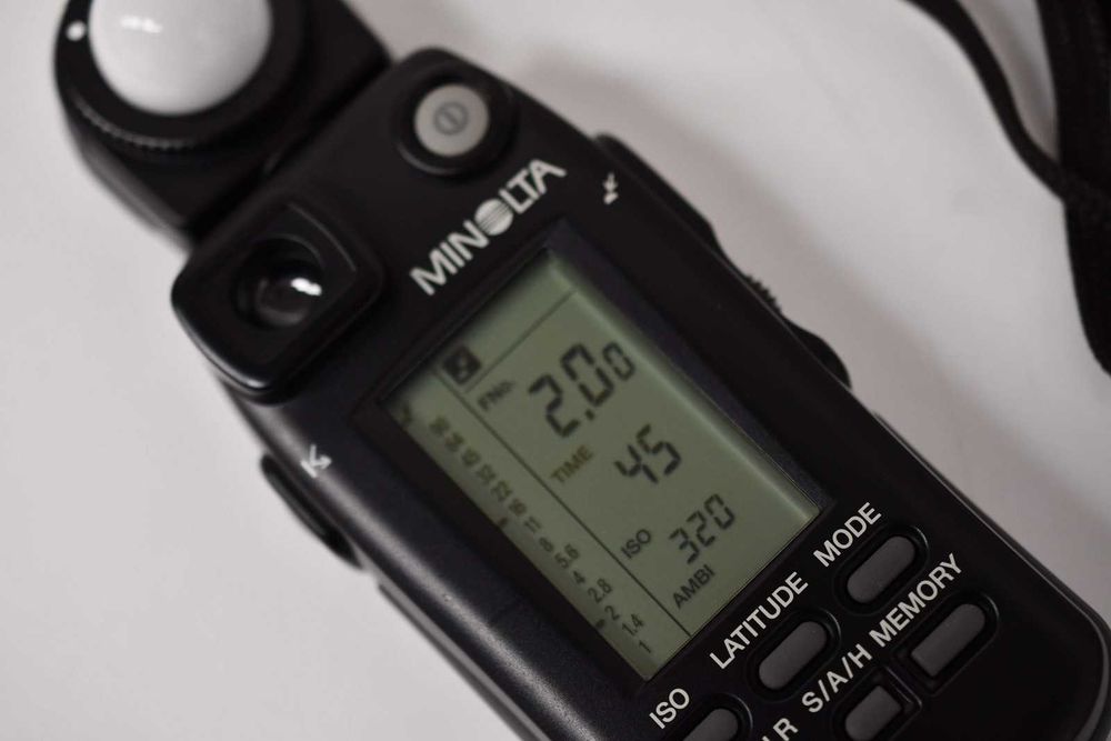 Exponometru / Flashmetru Konica Minolta Flash Meter VI – Stare Foarte Bună + Husă Originală