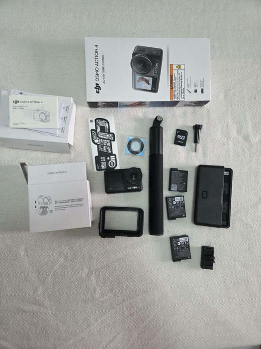 Camera video sport DJI Osmo Action 4 Adventure Combo, Wi-Fi, Bluetooth, negru