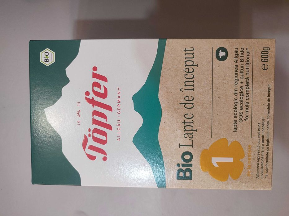 Lapte praf Bio 1, 600 g, Topfer