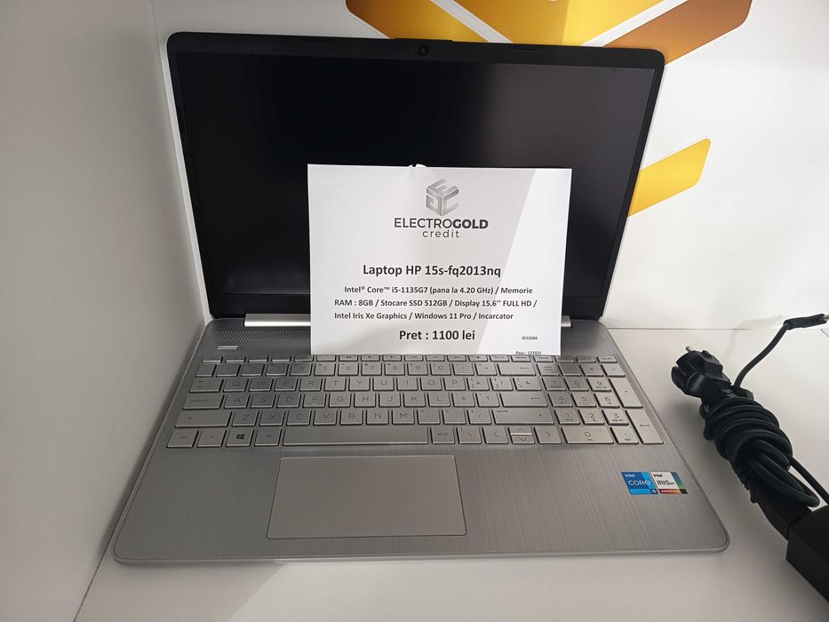 Laptop HP 15s i5-1135G7/8GB RAM/SSD 512GB/Iris Xe/15.6'' FHD/Win. 11