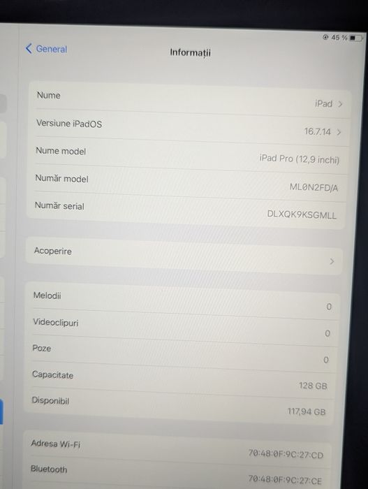 IPad pro 12.9 inch 128gb + husa