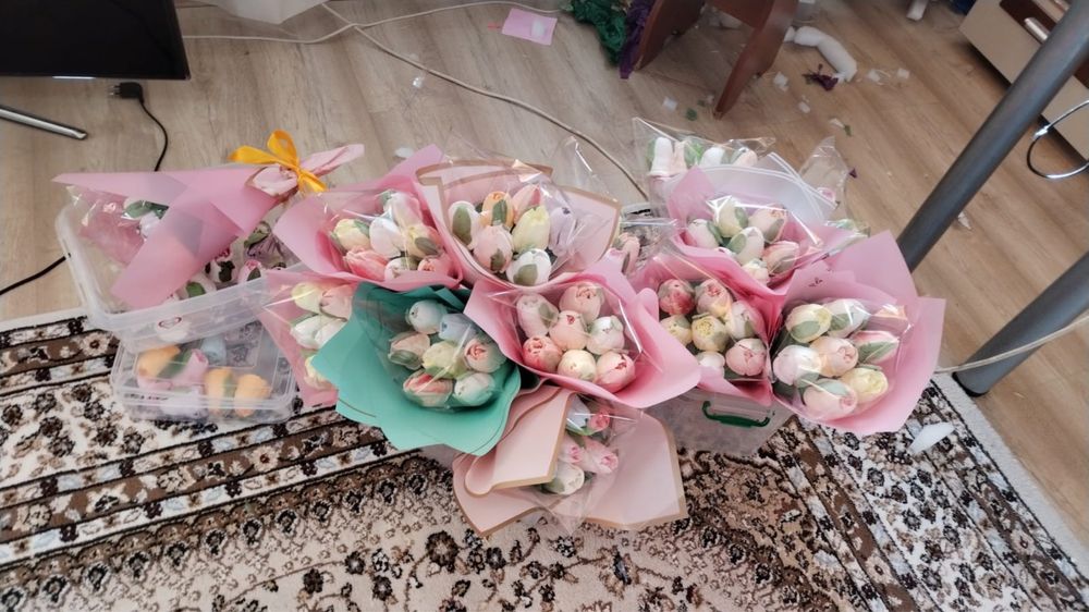 Зефирные тюльпаны цветы