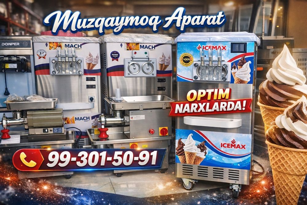 Muzqaymoq aparat sok aparat  koktil aparat ayron aparat  barchasi opti