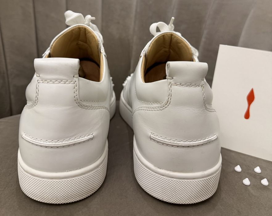 CHRISTIAN LOUBOUTIN Louis junior spike leather low trainers