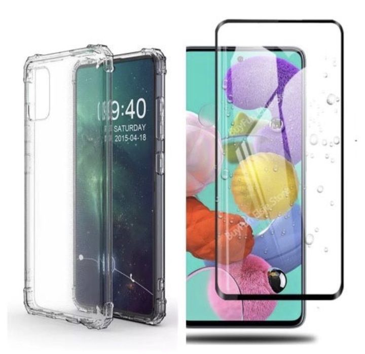 Samsung A71/A51/A52/A72/A73 Husa Silicon Air Safe + Folie Sticla