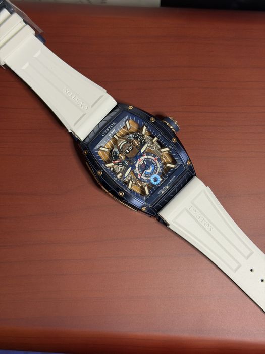 CVSTOS Sealiner GMT Blue Steel 5N Red Gold – Чисто нов!