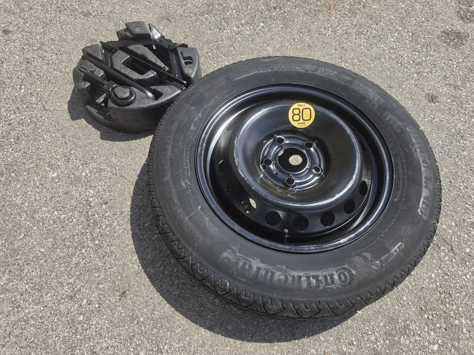 Патерица Nissan Qashqai 5х114.3/16 резервна гума Нисан Кашкай 5x114,3/16 цола резервен комплект Рено Dacia