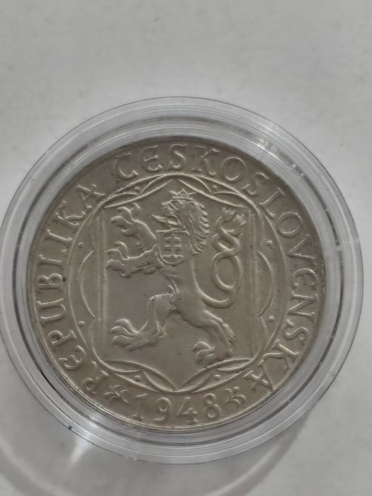 100 korun 1948 сребърна монета