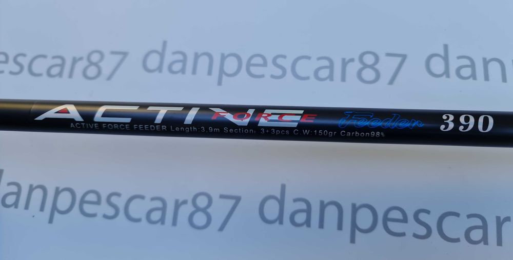 Lanseta fibra de carbon ACTIVE FORCE Feeder 3,90 metri Actiune:150GR