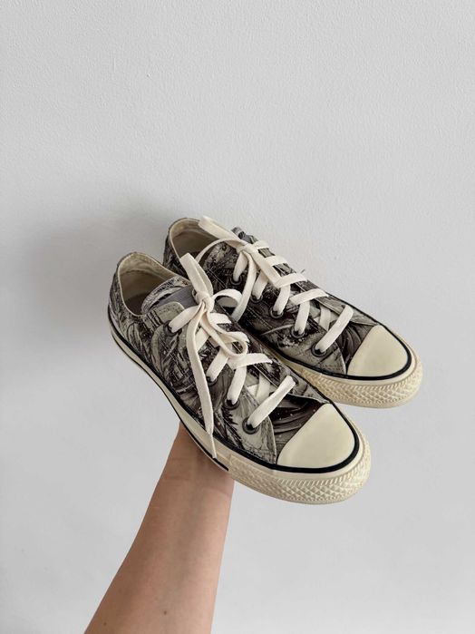 Converse Chuck Taylor All Star Low, бял/зелен цвят, размер 36.