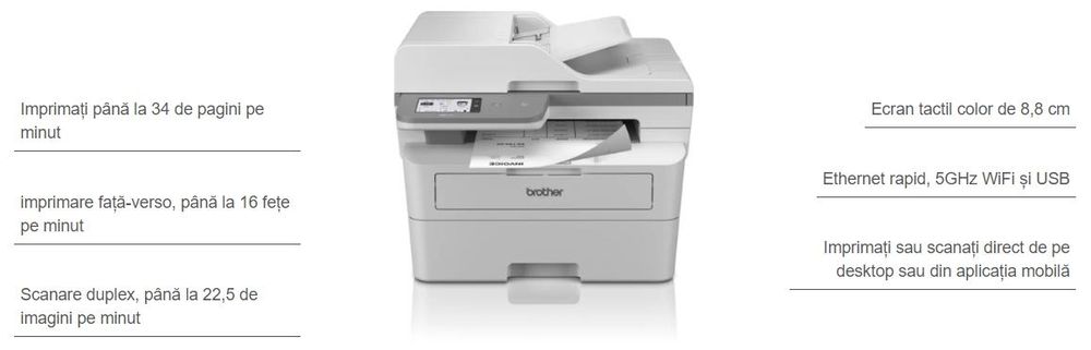 Brother MFC L2922DW Nou Sigilat. Wi Fi + Duplex 1400 lei