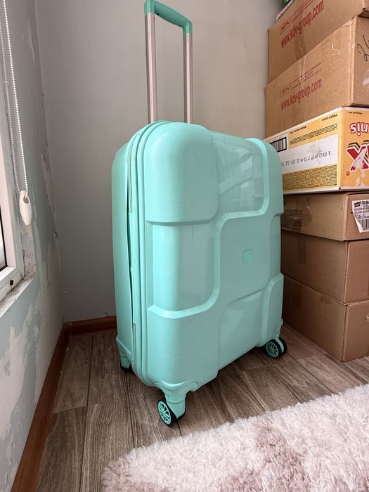 Чемодан М бирюзовый