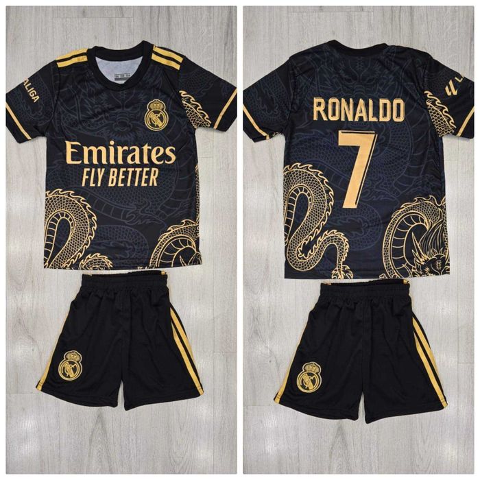 Детски Екип Роналдо Дракон Реал Мадрид Нов Комплект 2026 Син Резервен