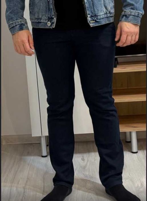 Pantaloni bărbați Zara, mărimea 40 (W31), bleumarin, slim