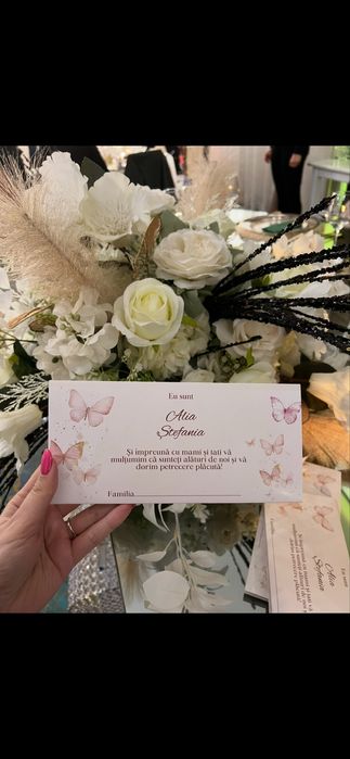 Invitatii, meniuri, plicuri de dar si papetarie pentru nunta