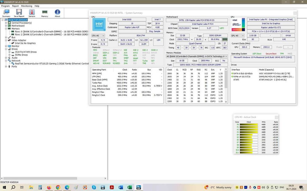 PC-kit foto-video-gaming 4k/HD, I5 gen13, 32GB DDR5, SSD 16GB