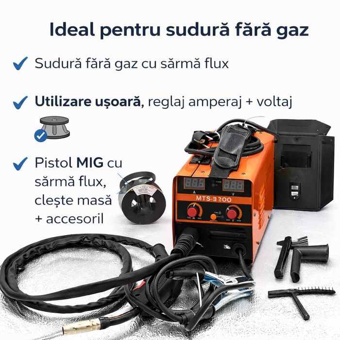 Aparat de sudura MIG MTS-3200 320A cu sarma flux
