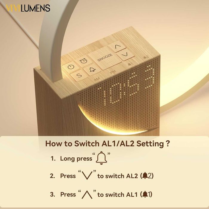 Будилник Sunrise, светлина за събуждане, помощ за сън