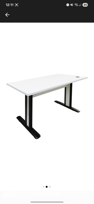 Birou office, pal alb de 2,8 cm grosime, Ioana, 134 x 76