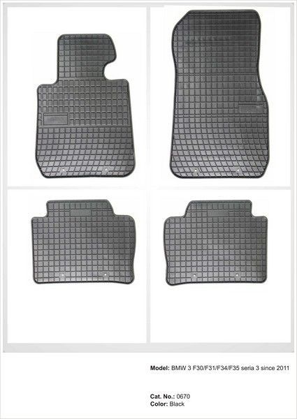 Covoare cauciuc BMW F30 / F31 / F34 / F35 seria3 / seria4 din 2011->