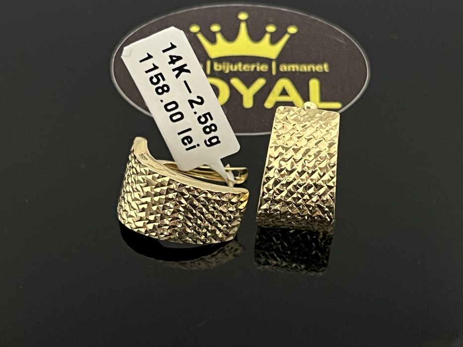 Bijuteria Royal CB : Cercei dama aur 14K 585  2,58 grame