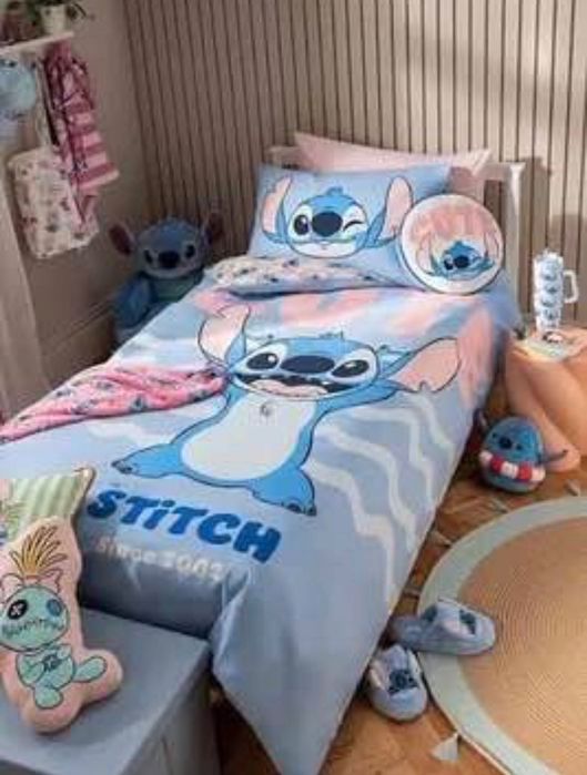 Единичен спален комплект от две части Disney Stitch, Стич, George - разопакован!