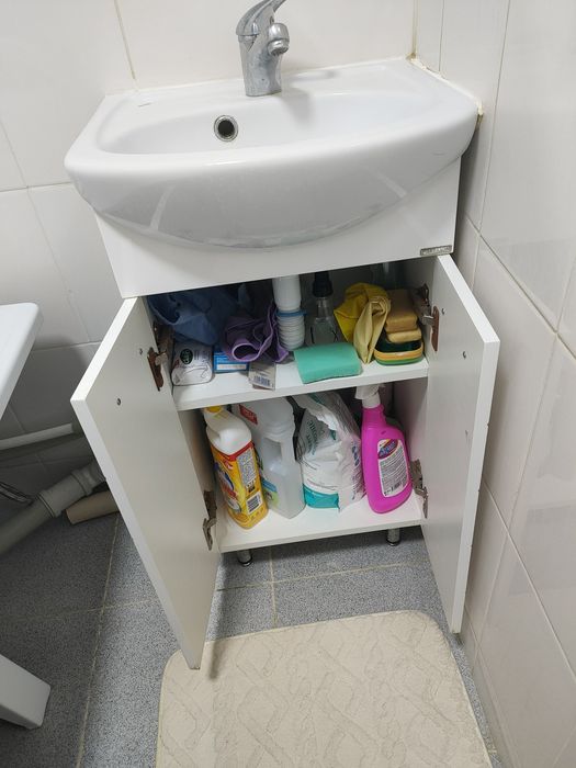 Тумба с раковиной (+смеситель)