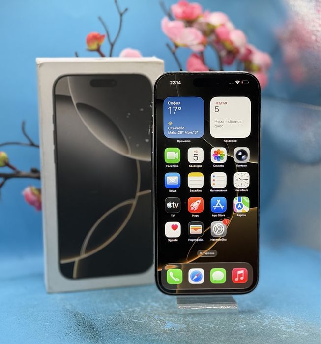 ПЕРФЕКТЕН!!! Apple iPhone 16 Pro Max, 256GB, 5G, Natural Titanium
