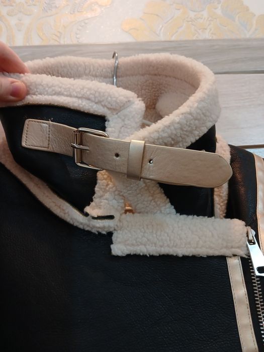 Стильная Трендовая авиатор дубленка. Aviator dublenka