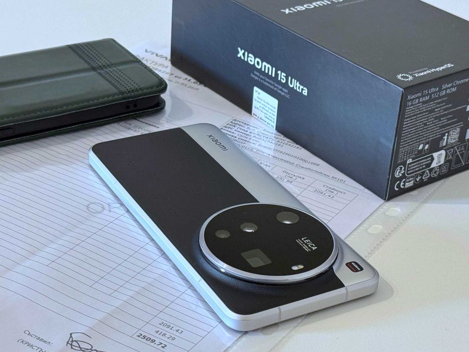 Бартер! Като НОВ! Гаранция! Xiaomi 15 Ultra 512/16GB Silver Chrome (Сив)