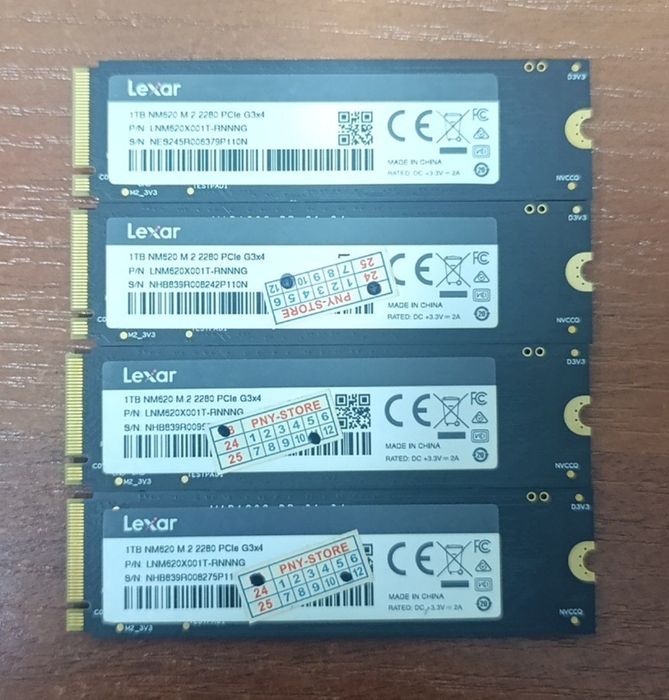 M.2 nvme 1Tb lexar NM620 ! Yaxshi holatda 99%, 4 ta!