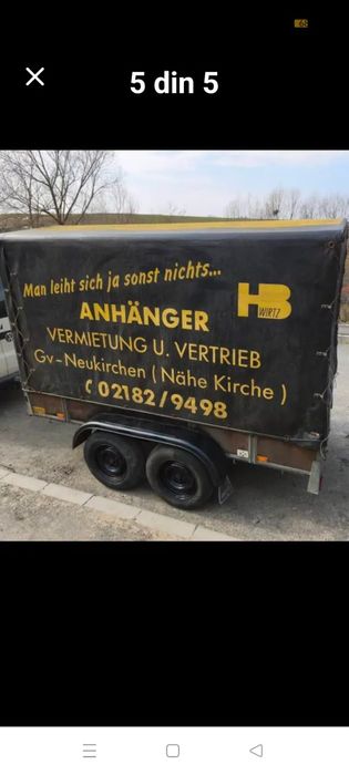 Prelata remorca cu cardu metalic (remorca nu e de vanzare)