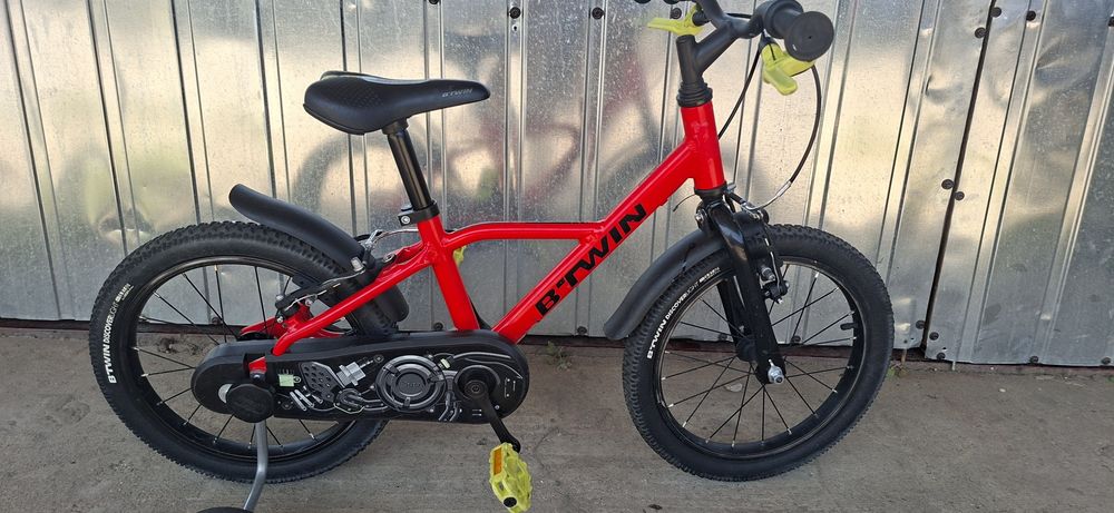 Bicicleta Btwin 16" Racing 900, Aluminiu, pentru copii 4-7 ani.