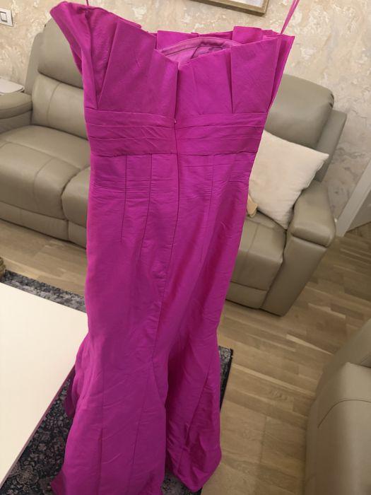 Rochie sherri hill roz matase 100%