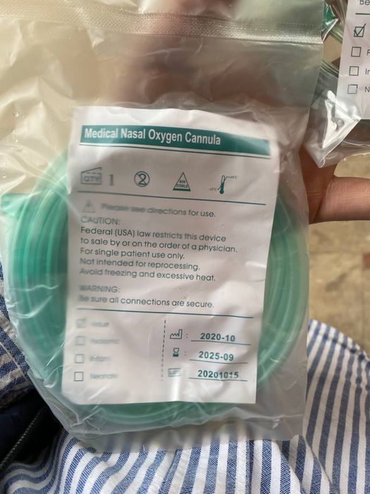 назальная канюля, кислородная маска, фолей катетер