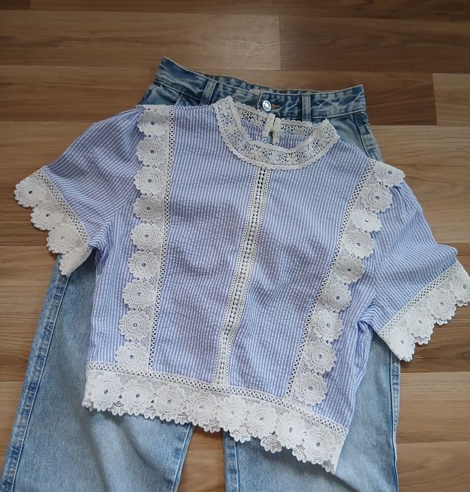Top Nou Elegant cu detalii din dantelă fină