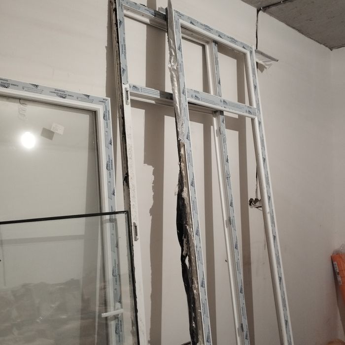 Пластик окно с дверью