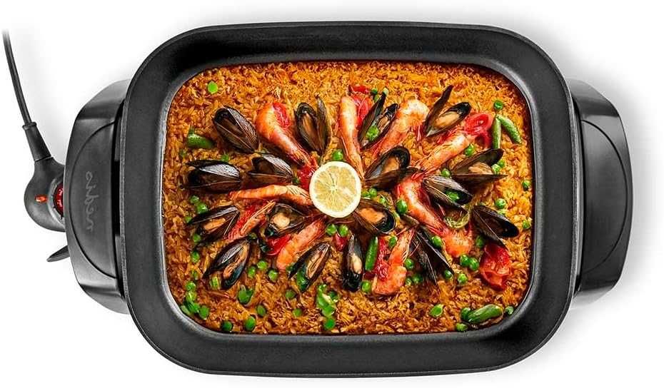 NEDIS Електрически тиган с незалепващо покритие и стъклен капак