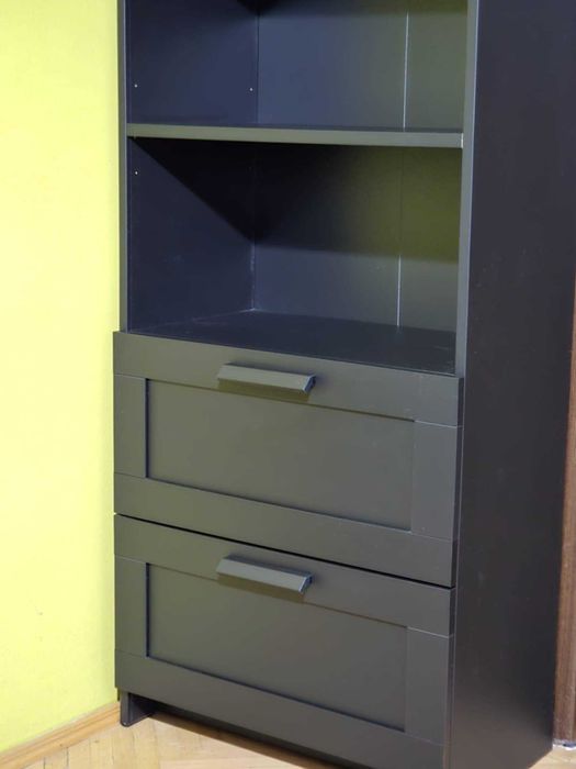 Bibliotecă neagră BRIMNES IKEA, 60 x 190 cm