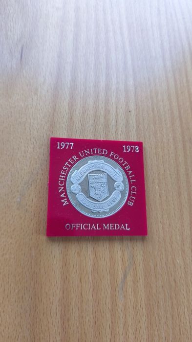 Рядък официален медал Манчестър Юнайтед (Manchester United) 1977-1978