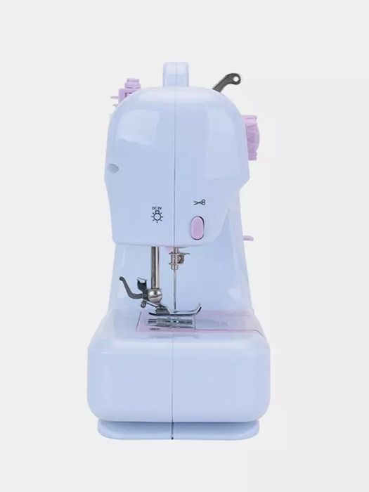 Mini tikuv mashinasi FHSM-505, 12 chokli, Oq Plastik Korpus